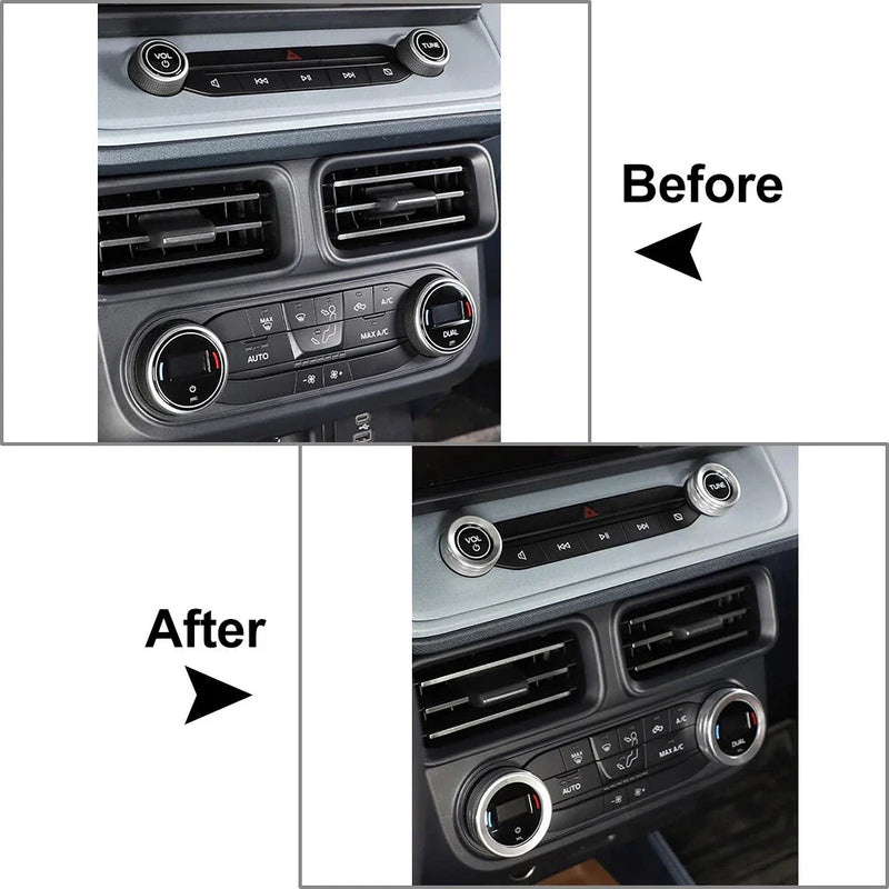 Ford Maverick (2022-2023) Silver AC Headlight Switch Knob Ring