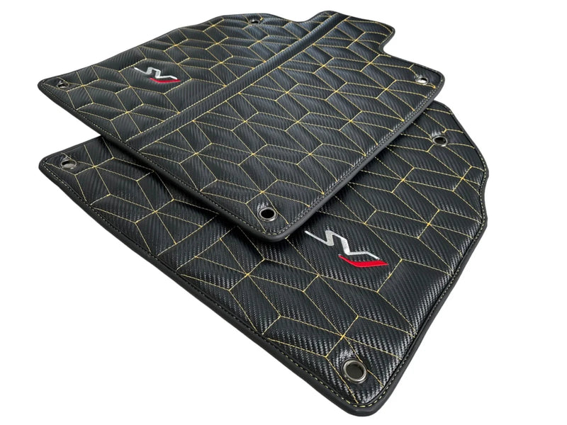 Lamborghini Aventador S SV SVJ Leather Floor Mats (2016-2023)