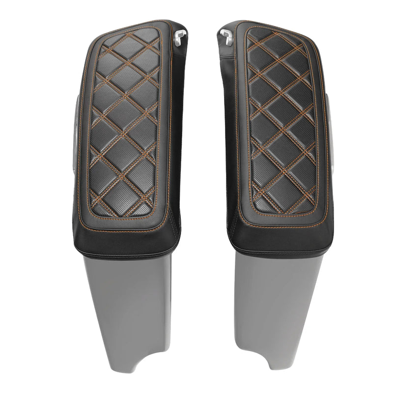 Harley Touring Road King Street Glide Black Saddlebag Lid Covers (14-23)