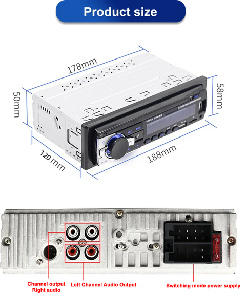 Nissan Navara Bluetooth Music Radio 1DIN Car Stereo MP3 Player (2006-2015)
