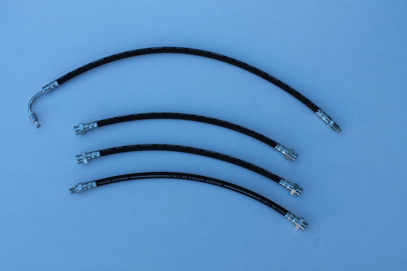 HD HR Holden Disc Brakes & Supra 5 Speed Brake & Clutch Hose Set
