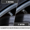 Car SUV Bike Motorcycle Plastic Black Tire Valve Stem Caps 25 Pcs