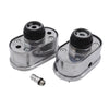 Valve Cover Polished Aluminum Finned Oval Air PCV Breather Combo
