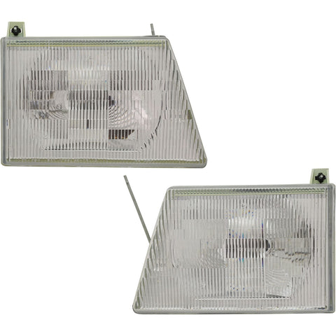 Left and Right Headlights For Ford E-350 Super Duty