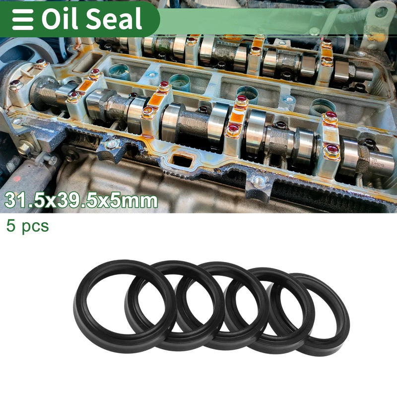 Automotive Oil Seal / 31.5x39.5x5mm / Rotary Shaft Seal NBR Rubber 5 Pcs