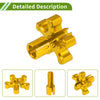 Motorcycle 2 x M8 Aluminum Clutch Brake Cable Adjuster Screw Gold Tone