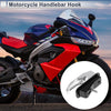 Square Aluminum Alloy Motorcycle Hanging Hook 1 Set Silver Tone 78mm Length