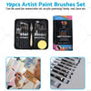 Watercolour Acrylic Oil Painting 19PCS Artist Paint Brushes Set