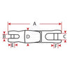 10mm Chain Anchor Swivel 316 Stainless Connector Double