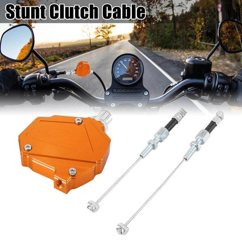 Motorcycles Orange Stunt Clutch Easy Pull Cable Line Clutch Economizer System