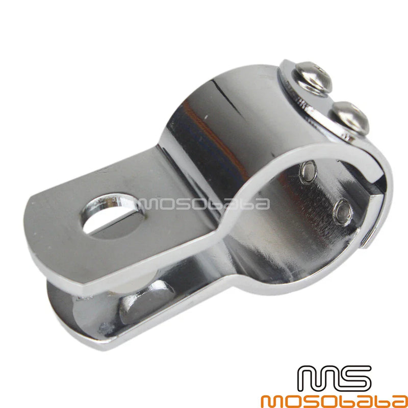 Motorcycle 1 1 / 8" Crash Bar Chrome Engine Guard Clamps