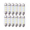 Universal () 12 x 5050 36mm SMD Car Interior Dome LED Light Bulbs