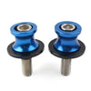 KAWASAKI ZX6R (2012-2021) Blue 8MM Swingarm Spools Slider Stand Screws