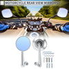 Bike Rear View Mirrors / M8 M10 / Handlebar Mirror Silver Tone Alum Alloy