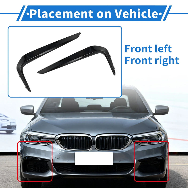 BMW 5-Series Front Left/Right Bumper Fog Light Covers