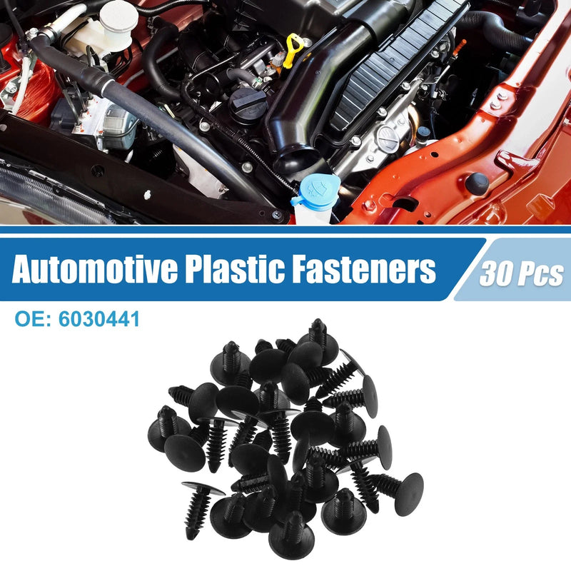 Jeep Ram Plastic Black 30 Pcs Bumper Clips