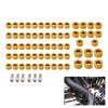 Harley Twin Cam Road Street Glide 66X Engine Bolt Topper Caps Cover Gold