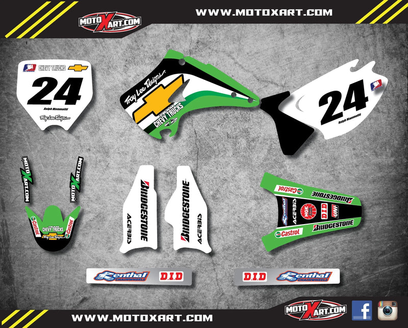 KX 125 / 250 2003-2011 - Custom Stickers Decals Full Graphics Kit