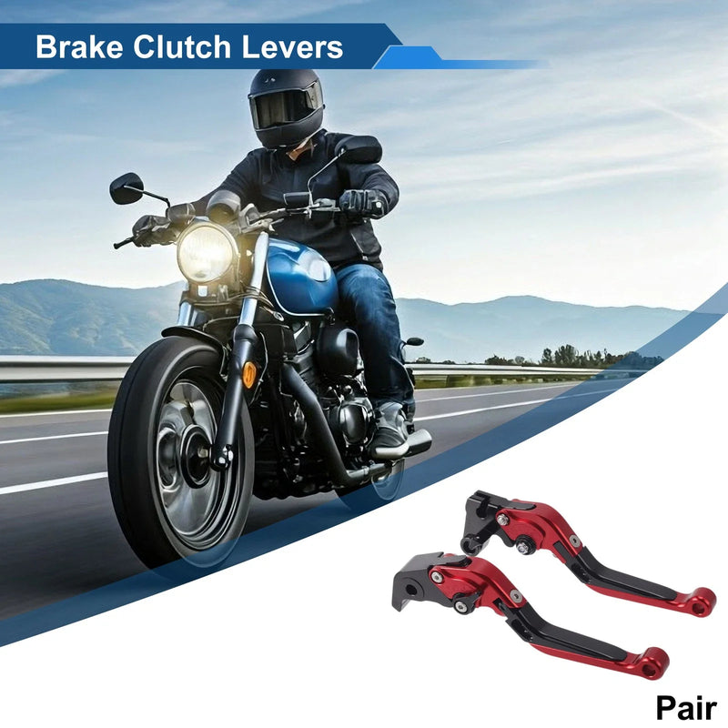 Yamaha YZF R1 Red Head Black Handle Adjustable Brake Clutch Levers