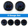 Marine Boat Car Black 6 Gauge Set GPS Speedometer Tacho Fuel/Temp/Oil/Volt