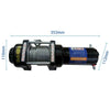 Truck with 5mm x 10m Steel Cable 12V 4000LBS Electric Winch