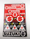 Suzuki Motorcycle Sticker Sheet Graphics Decal Set