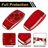 Mercedes Benz E Class Red Gold Tone TPU Car Key Case (2017-2023)