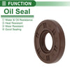Oil Seal FKM Rubber 20x45x7mm High Pressure Brown 5 Pcs