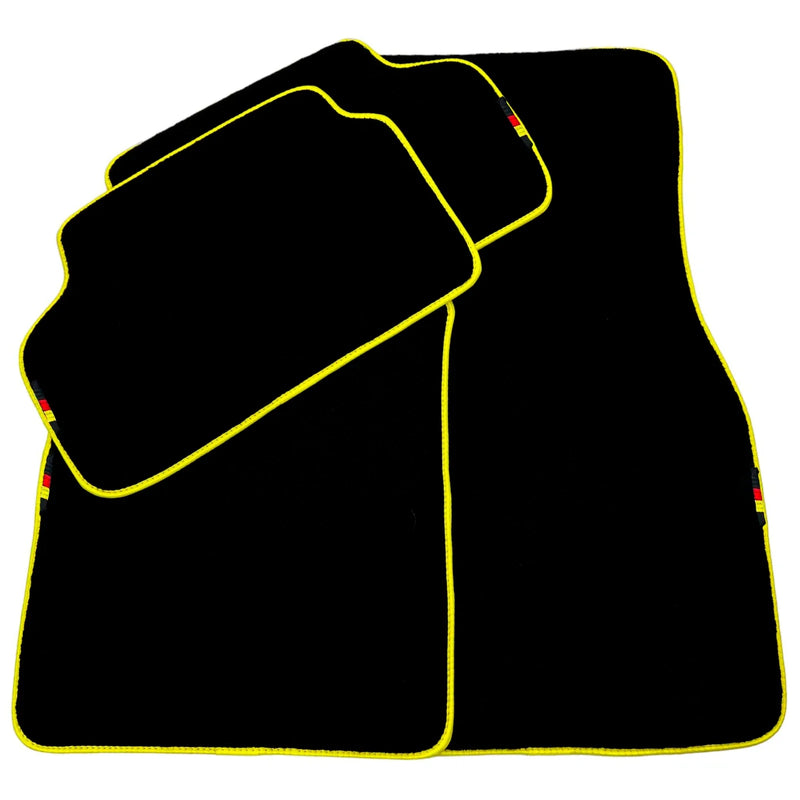 BMW M5 E39 with Yellow Trim Black Floor Mats (1998-2003)