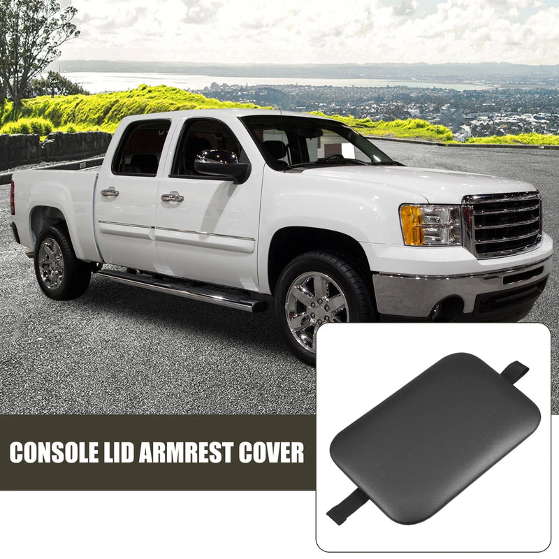 Chevrolet Silverado Faux Leather Black Center Console Lid Armrest Cover