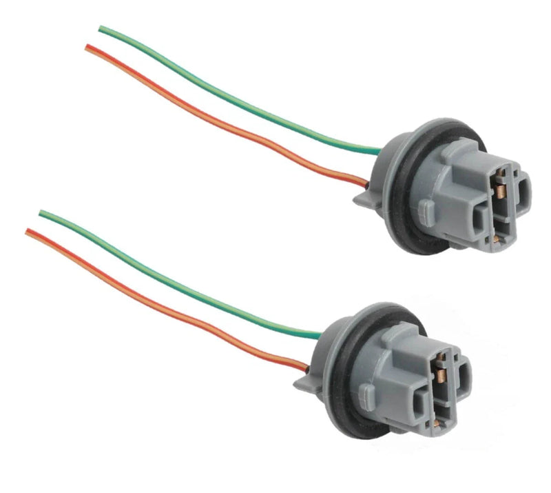 T20 () x2 7440 Wedge Car Stop Light Bulb Socket Harness Connector