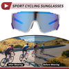 Motorcycle Riding Goggles Blue Lens White Black Frame UV400