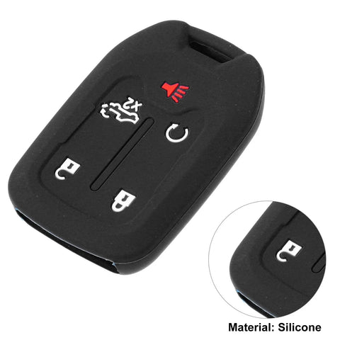 Chevrolet Silverado Black Silicone Smart Key Fob Case Cover (19 - 22)