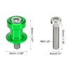 Honda 2 x 8mm Green Motorcycle CNC Swing Arm Spool Flat Top Shape