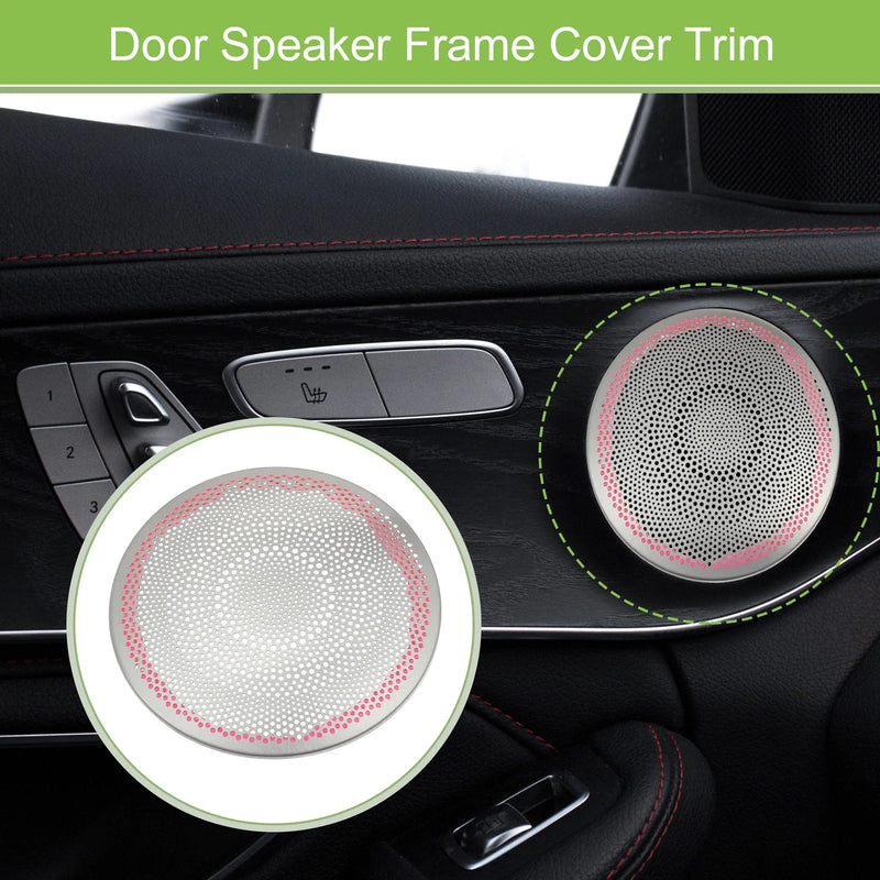 Mercedes Benz C E GLC Class 4pcs Door Speaker Frame Cover Trim (2015-2023)