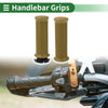 Motorcycle 7/8 22mm Handlebar Grips Yellow Thread Pattern