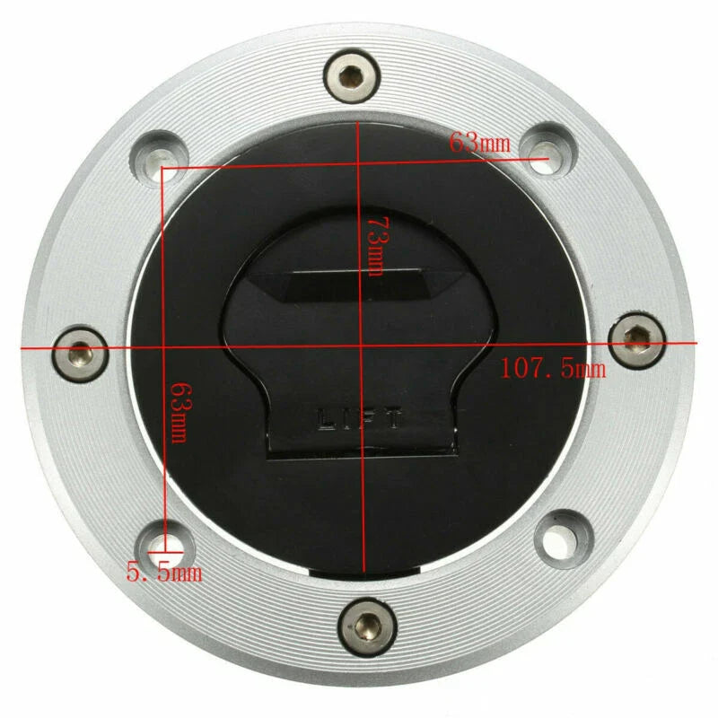 SUZUKI GSXR 600 750 1000 Katana Tank Cap Cover & 2x Keys