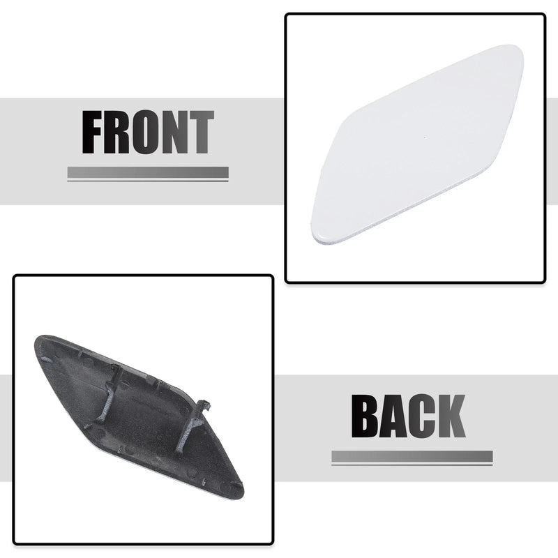 Porsche Cayenne 2011-2014 White Front Left Right Washer Nozzle Covers