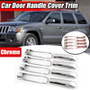 Dodge Ram, Jeep Grand Cherokee Chrome Door Handle Cover Overlays (2005-2018)