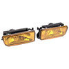 BMW 3 Series Front Bumper Fog Light Lamps Yellow Lens (1992-1998)