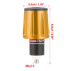 Pair 18mm Motorcycle Hand Grips Handlebar End Plug Aluminum Alloy Gold Tone