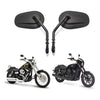 HARLEY DAVIDSON Black Motorcycle Oval Rear View Side Mirrors