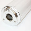200cc 250cc 300cc Quad ATV Silver Alloy Exhaust Muffler + Clamp