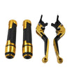 Yamaha YZF R1 Gold Extendable Brake Clutch Lever Grip Set (2009-2014)
