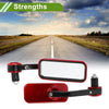 M8 Motorcycle Rear View Mirrors / Square Shape Black Red Aluminum Plastic /