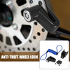 Universal Motorcycle Disc Brake Lock with Blue Rope Set