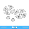 Mercedes-Benz ABS Silver Tone 12 x Pieces Steering Wheel Button Covers