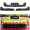 BMW G80 M3 G82 M4 21-23 Carbon Fiber Rear Bumper Diffuser Side Splitter Trim