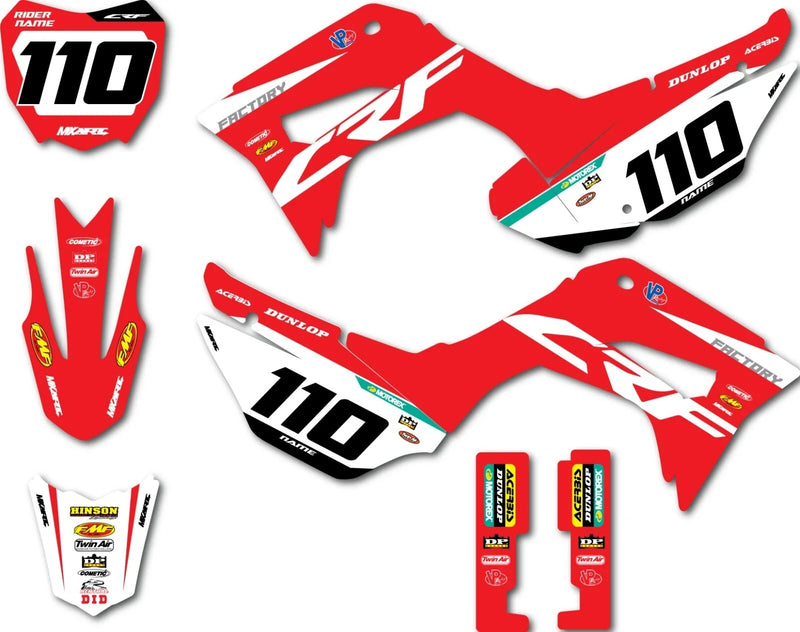Honda CRF 110 Spirit Style Stickers Custom Graphics Full Kit (2019-2025)