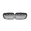 BMW 1 Series Chrome Black Diamond Front Kidney Grill (2004-2013)